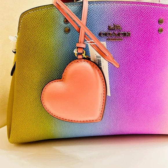 Coach Genuine Leather Puffy Heart Bag Charm/ Keychain - Picture 15 of 15